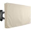 FJOADNVM Copertina Per TV Copertura TV resistente alle intemperie for piscina all'aperto for proteggere lo schermo antipolvere e impermeabile generale for mobili(Beige,70 inch to 75 inch)