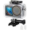 UTEBIT Custodia impermeabile per fotocamera DJI Osmo Action 5/ Azione 4/ Azione 3 Custodia impermeabile 50 M/164 FT Immersione Subacquea per Action Camera con Accessori di Montaggio (Trasparente)