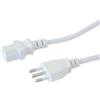 OEM Cavo Alimentazione TRIPOLARE per Computer, Monitor, STAMPANTI, Spina Italiana 1,8 Metri Bianco