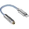 Girftu Adattatore da USB da tipo C a 3,5 mm CX31993 Auricolari CX-PRO DAC Amplificatore per cuffie con uscita da 3,5 mm per Android Windows 10 Chiamata telefonica e controllo della linea