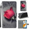 YIRRANZD Cover per Xiaomi Redmi 10C, Protettiva Portafoglio in Pelle PU Cover Libro [Verniciato], Flip Caso Antiurto Custodia per Redmi 10C (Rosa A)