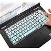 imComor Copritastiera in silicone per Dell Latitude 5480 5490 7490 E7450 E7470 E5470 E7480 protezione morbida tastiera protettiva, colore verde menta graduale (layout USA, con punti)