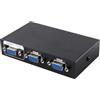 Orivin VGA Switch Box 2 IN 1 OUT Audio Video Switcher Splitter Doppio Monitor 1080P 2 Porte Video Condivisione Selettore Adattatore Supporto VGA, XVGA, Switch per PC, Proiettore
