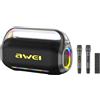 AWEI Altoparlante wireless AWEI KT20 da 400 W con Bluetooth 5.3, portatile, con set karaoke, nero