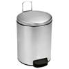 Adatto-M T112035 Pattumiera a pedale con coperchio chiusura silenziosa acciaio inox brillante 3 litri