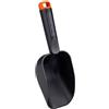 BLACK+DECKER Pala da giardino, modello rotondo, fondo profondo, 28,5 cm, colore nero