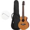 MUSOO Mini chitarra acustica 30" in mogano massello - chitarra da viaggio ad alta