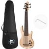 Batking MiNi 5 corde ukulele basso elettrico collo-thru Uku Bass PERLINE corpo in legno