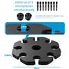 Supporto Microfono 25,00cm x 25,00cm x 2,50cm Nero per 8 Microfoni Wireless Cabl