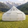 VEVOR Tenda a Campana 4 Stagioni 5 m per Campeggio, Tenda Yurta con Presa per Stufa, Tela in Policotone Traspirante, Max 12 Persone, con Copertura Antipioggia, per Glamping Caccia all'Aperto Feste