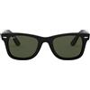 Ray-Ban Occhiali da Sole RB4340 601 Wayfarer Ease Nero/Verde G-15 Unisex 50/22/150