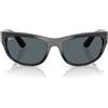 Ray-Ban Occhiali da Sole RB2289 1404R5 Mega Balorama Grigio Striato/Blu Unisex 60/19/135