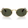 Ray-Ban Occhiali da Sole RB3931 001/31 x ASAP Rocky Oro Arista/Verde Unisex 54/21/145