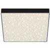 Briloner - Plafoniera a LED con decorazione a stella, lampadario, lampada senza cornice, pannello da soffitto LED, temperatura di colore bianco neutro, 287x287 mm, nero