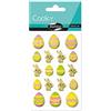 Maildor CY018O - Una bustina di Adesivi 3D 3D Cooky 1 Foglio 7,5x12cm, Conigli e Uova (18 Adesivi)