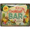 Nostalgic-Art Targa Vintage Cocktail Bar - Idea regalo per amanti dei cocktail, in metallo, Design retro per decorazione, 30 x 40 cm