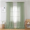 OVZME 2 tende per camera da letto, 243,8 cm di lunghezza, per case coloniche, tende in voile leggero arioso, decorazione per finestra, per porta del patio, soggiorno, camera da letto, sala da pranzo,