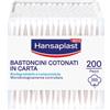BEIERSDORF SpA Hansaplast Bastoncini Cotonati 200 Pezzi, 100% Cotone Puro, Biodegradabili, Alto Potere Assorbente