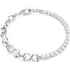 SWAROVSKI BRACCIALE MATRIX, TAGLIO ROUND, CHAIN, BIANCO, PLACCATO RODIO 5753926