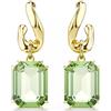 SWAROVSKI ORECCHINI PENDENTI MILLENIA, FINITURA ORO 18K VERDE