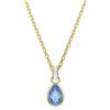 SWAROVSKI PENDENTE CHROMA, CUORE, TAGLIO PEAR, FINITURA ORO 18K BLU