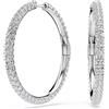 SWAROVSKI ORECCHINI A CERCHIO DEXTERA, BIANCO, PLACCATO RODIO, 5754156