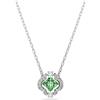SWAROVSKI PENDENTE UNA ANGELIC, QUADRIFOGLIO, VERDE, PLACCATO RODIO, 5757785