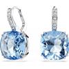 SWAROVSKI ORECCHINI PENDENTI MILLENIA, TAGLIO CUSHION BLU