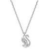 SWAROVSKI PENDENTE SWAN, TAGLIO MISTO, CIGNO PLACCATO RODIO