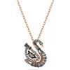 SWAROVSKI PENDENTE CIGNO SWAN, TAGLIO MISTO NERO