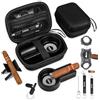 Kirenp Kit multifunzione 5 in 1 per sigari, tagliasigari a V, strumento per migliorare il disegno dei sigari, posacenere per sigari, porta sigari, perforatore per sigari, con borsa per accessori per fumare