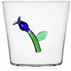 Bicchiere Tumbler Botanica Fiore Blu Ichendorf Milano in Vetro Borosilicato