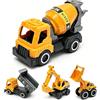 Generico Camion Cantiere - Con Escavatore Giocattolo E Giochi Educativi Da Spiaggia - Set Di 4 Pezzi Veicoli Cantiere Giochi Di Sabbia - Per Bambini E Bambine, Outdoor, Giardino, Cortile, Spiaggia, Viaggio E V