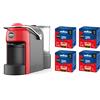 Lavazza, A Modo Mio Jolie, Macchina per Caffè con 64 Capsule Crema e Gusto Classico Incluse, Silenziosa, Poggia Tazza Rimovibile, Spegnimento Automatico, Componenti Lavabili, Rossa