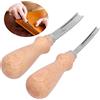 Tnfeeon Smussatrice per Bordi in Pelle Professionale, Strumento per Rifinitura e Marcatura Manico in Legno con Lama in Acciaio per Artigianato in Pelle, Cuoio, Fai da Te