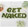 DyeFury Irregular Get Naked - Tappeto da bagno divertente, piccolo e carino, antiscivolo, verde salvia, 78,7 x 45,7 cm