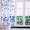 Zerodis Tende per finestra a pannello, con stampa colorata, motivo: tulipani, 100 x 200 cm, velate, con drappeggio in tulle, per balcone, soggiorno, camera da letto, cucina, decorazioni, Blu, 100_x_200_cm