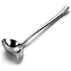 Cyrank Mestolo per Salse Con Beccuccio - Cucchiaio per Salsine in Acciaio Inox, Manico Lungo per Zuppa e Salsicce - Utensile da Cucina 19×7.5×3 cm