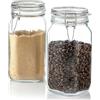 Bormioli Rocco B072M8GHN2 Barattolo Fido in Vetro Trasparente con Guarnizione 85 mm, 1,5 Litri (confezione da 2), Acciaio Inossidabile, 1500 millilitri, Trasparente