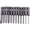 LiebeWH 12pcs 1/4 Pollice Codolo Esagonale Ph00 Magnetico Set di Punte per Cacciavite Lungo Punte Elicoidali Punte per Trapano con Codolo Esagonale S 2 Punte per Cacciavite a Testa