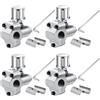 Greluma 4 Pz Kit valvola perforante Valvola rubinetto frigorifero BPV-31 compatibile con tubo flessibile con diametro esterno da 1/4, 5/16, 3/8 per condizionatori d'aria HVAC