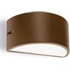 Sovil Applique mezzaluna moderna lampada da parete chiusa da esterno corten