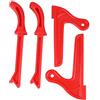 LiebeWH Bastoni di spinta, 4 pezzi di sicurezza per la lavorazione del legno sega a mano in plastica protettiva Bastoni di spinta in plastica per la lavorazione del legno Set di strumenti (rosso)