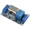 AUNMAS Display LED DC 5-30 V Ritardo, Relè temporizzatore 35238 Md 6 Volt Relè Timer On/Off Modulo relè Trigger Ciclo Ritardo Interruttore
