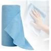 GOMETY 50 rotoli di panni in microfibra per la pulizia, 30 x 30 cm, rotolo di panni per la pulizia senza pelucchi, panni rimovibili, in tessuto non tessuto per la cucina e la casa (blu)