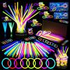 Trimming Shop Bastoncini luminosi premium da 8 pollici con connettori: gadget per matrimoni di compleanno braccialetti con luci fluorescenti collane al neon bomboniere riempitivi per feste per bambini, 200 pezzi
