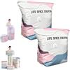 Generico Large No-Pump 3d Vacuum Storage Bags, Life Space Creator Storage Bags, 3d Compression Storage Bag, Thickened Reusable Space Saver for Clothes Duvets, Bedding & Travel (M 2PCS)