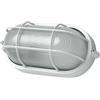 CRISCUOLO Brico Store CRISCUOLO BRICOSTORE Plafoniera Ovale per Esterni, Alluminio Pressofuso, Diffusore in Vetro Trasparente, IP44, Bianco (BIANCO)