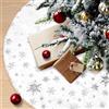 XIMEY Tappeto Albero di Natale 120cm bianco Copri Base Albero Natale, morbido Gonna Albero di Natale, Copri Albero di Natale per Decorazione Natalizia Invernale, Decorazioni Albero di Natale (Argento)