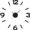 MPM Quality Fai da te Black Wall Clock - Orologio da parete 3D da parete, design moderno, in materiale EVA, decorazione per soggiorno, cameretta dei bambini, colore nero